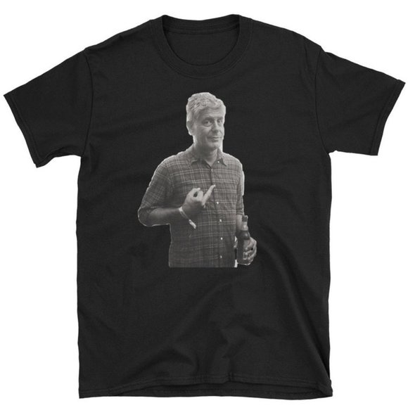 Anthony Bourdain Middle Finger Shirt - Picture 2 of 3